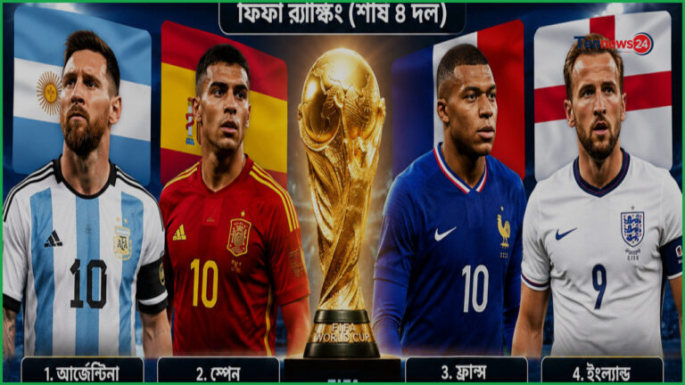 বিশ্বকাপের সেমিফাইনালে র‍্যাঙ্কিংয়ের শীর্ষ চার দল