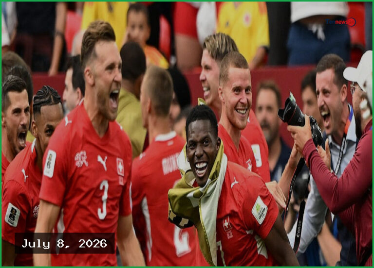 ৭২ বছর পর বিশ্বকাপের কোয়ার্টার ফাইনালে সুইজারল্যান্ড