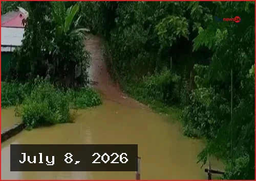 ভারী বর্ষণ ও পাহাড়ি ঢলে সাজেকে আটকা পাঁচ শতাধিক পর্যটক