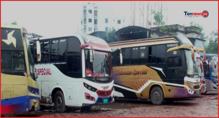 কর্মবিরতিতে রাজশাহীর সঙ্গে সারা দেশের বাস চলাচল বন্ধ