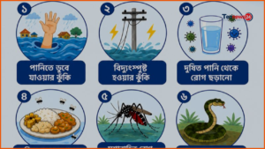 বন্যা পরিস্থিতিতে ছয় স্বাস্থ্যঝুঁকি এড়াতে সতর্ক থাকার আহ্বান ডব্লিউএইচওর