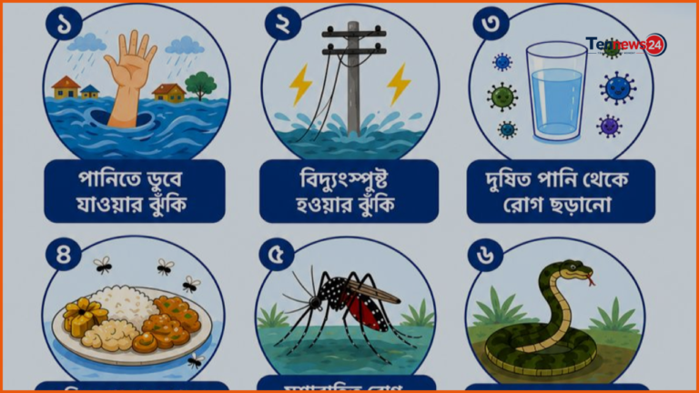 বন্যা পরিস্থিতিতে ছয় স্বাস্থ্যঝুঁকি এড়াতে সতর্ক থাকার আহ্বান ডব্লিউএইচওর
