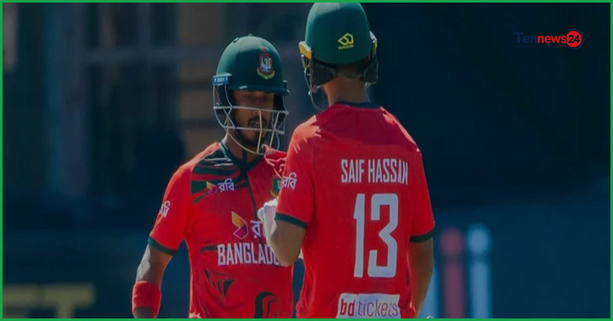 সাইফউদ্দিনের বিধ্বংসী ব্যাটিংয়ে জিম্বাবুয়ের বিপক্ষে বাংলাদেশের ১৮৬ রান