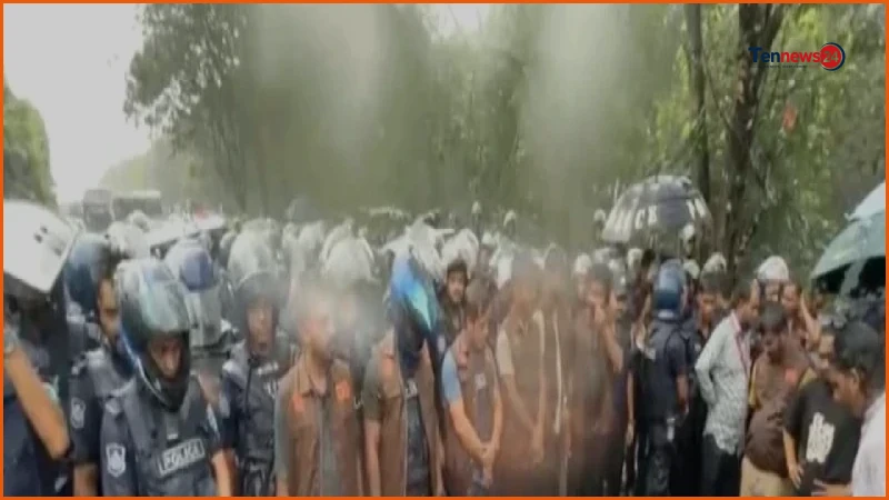 হবিগঞ্জ যাওয়ার পথে আবারও পুলিশি বাধার মুখে এনসিপির গাড়িবহর