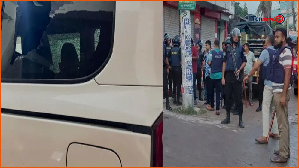 কুষ্টিয়ায় এমপি আমির হামজার গাড়িতে হামলা, আহত ১০
