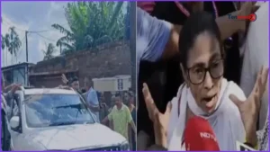 পশ্চিমবঙ্গে মমতা বন্দ্যোপাধ্যায়ের গাড়িবহরে হামলা ও জুতা নিক্ষেপ