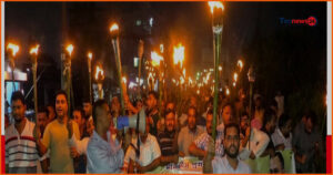 প্রধানমন্ত্রীকে নিয়ে কটূক্তি: রূপগঞ্জে যুবদলের মশাল মিছিল