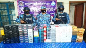 ভোলায় শুল্ক ফাঁকি দেওয়া বিদেশি সিগারেট ও রোলিং পেপার উদ্ধার