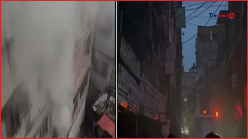 রাজধানীর বংশালে হেলমেটের গুদামে আগুন, নিয়ন্ত্রণে ৭ ইউনিট