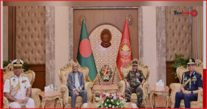 রাষ্ট্রপতির সঙ্গে তিন বাহিনী প্রধানের সৌজন্য সাক্ষাৎ