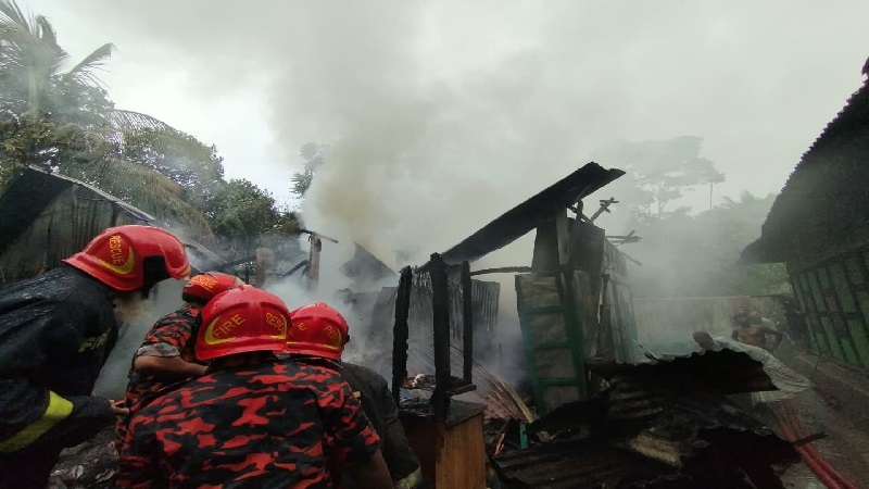 চাঁদপুরে বৈদ্যুতিক গোলযোগে পুড়ে ছাই দুই বসতঘর