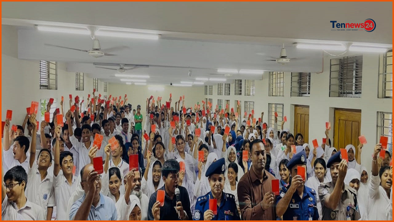 নোয়াখালীতে মাদক ও কিশোর অপরাধের বিরুদ্ধে শিক্ষার্থীদের শপথ