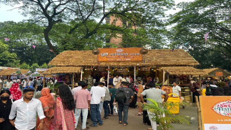 মিষ্টি-শাড়ির উৎসব ছাপিয়ে নজর কাড়ল ‘ব্র্যান্ড টাঙ্গাইল’