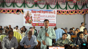 কটিয়াদীতে প্রতিমা বিসর্জনের মাধ্যমে সমাপ্ত শারদীয় দুর্গাপূজা